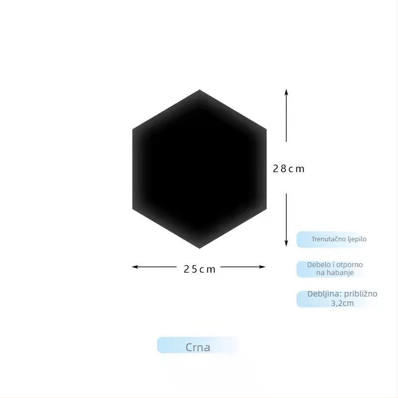 Šesterokutni zidni panel od PU kože, samoljepljiv, 5+ komada, moderni nordijski stil