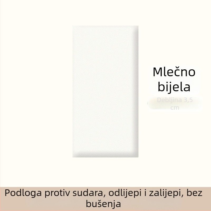 Mekana kožna jastučnica za naslon kreveta s motivom mačje šape, zidni obrub u stilu tatamija i stražnja potpora otporna na grebanje