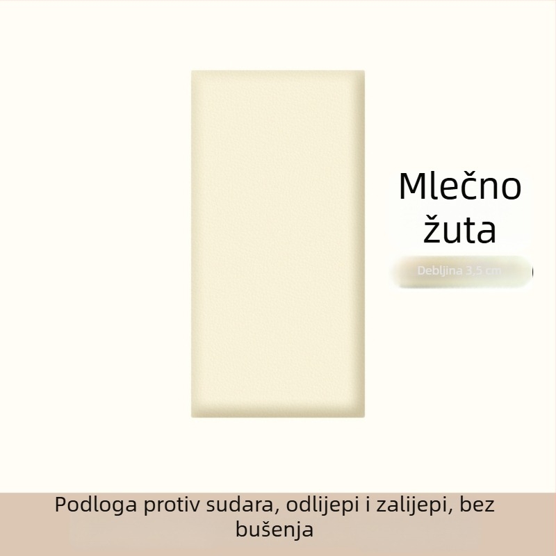 Mekana kožna jastučnica za naslon kreveta s motivom mačje šape, zidni obrub u stilu tatamija i stražnja potpora otporna na grebanje