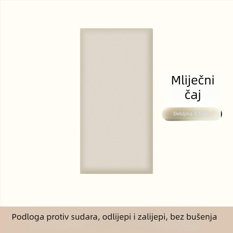Mekana kožna jastučnica za naslon kreveta s motivom mačje šape, zidni obrub u stilu tatamija i stražnja potpora otporna na grebanje