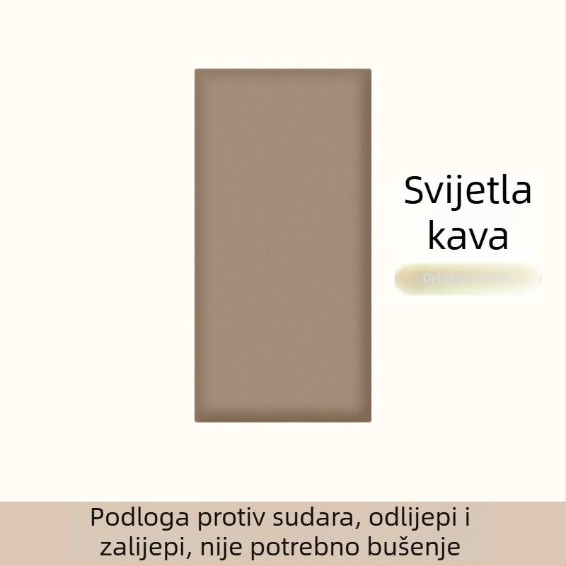 Mekana kožna jastučnica za naslon kreveta s motivom mačje šape, zidni obrub u stilu tatamija i stražnja potpora otporna na grebanje
