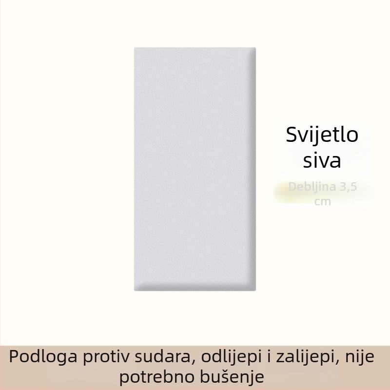 Mekana kožna jastučnica za naslon kreveta s motivom mačje šape, zidni obrub u stilu tatamija i stražnja potpora otporna na grebanje