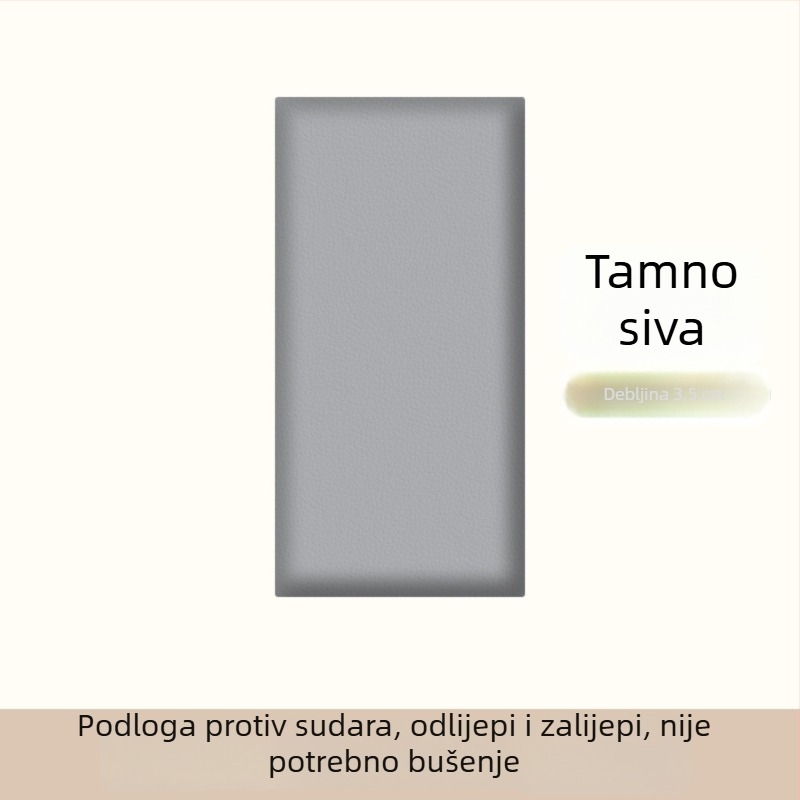 Mekana kožna jastučnica za naslon kreveta s motivom mačje šape, zidni obrub u stilu tatamija i stražnja potpora otporna na grebanje
