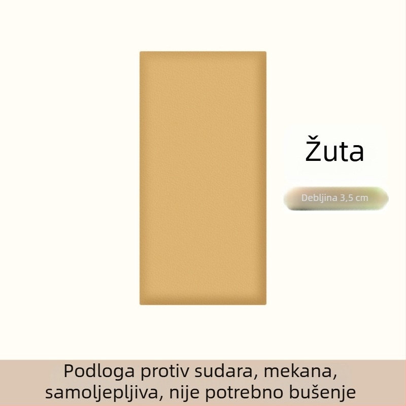 Mekana kožna jastučnica za naslon kreveta s motivom mačje šape, zidni obrub u stilu tatamija i stražnja potpora otporna na grebanje