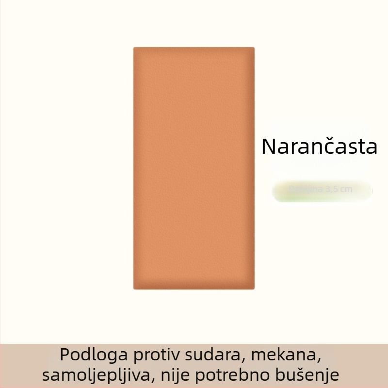 Mekana kožna jastučnica za naslon kreveta s motivom mačje šape, zidni obrub u stilu tatamija i stražnja potpora otporna na grebanje