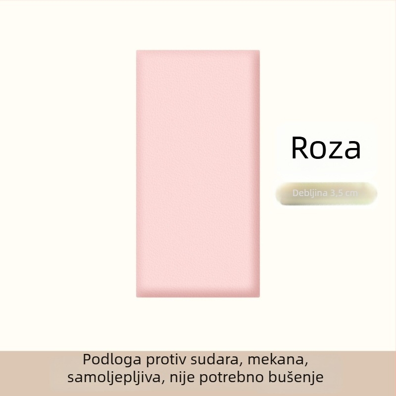 Mekana kožna jastučnica za naslon kreveta s motivom mačje šape, zidni obrub u stilu tatamija i stražnja potpora otporna na grebanje