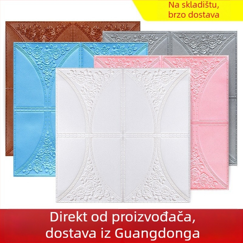 Trodimenzionalna naljepnica za zid od XPE pjene, vodootporna, protiv prljavštine i dekorativna, uzorak 21803944064, pogodna za dnevni boravak, spavaću sobu, ured, blagovaonica, ulaz, balkon