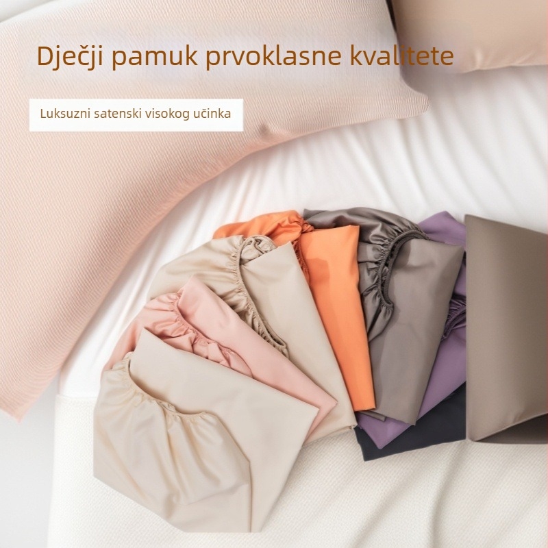 Navlaka za madrac sa gumom, twill tkanina, pamučna dugosl, 100 niti, 800–1000 g/m², reaktivno bojanje