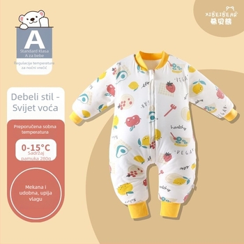 Dječji spavaći vreć s odvojenim nogama za zimu — tkanina od čistog pamuka, punilo od šuplje pamuke, težina do 0,5 kg, sadržaj 100% pamuka
