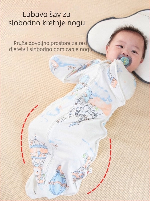 Novorođenče: spavaća vreća od 100% pamuka za uvijanje, lagana za proljeće, ljeto i jesen