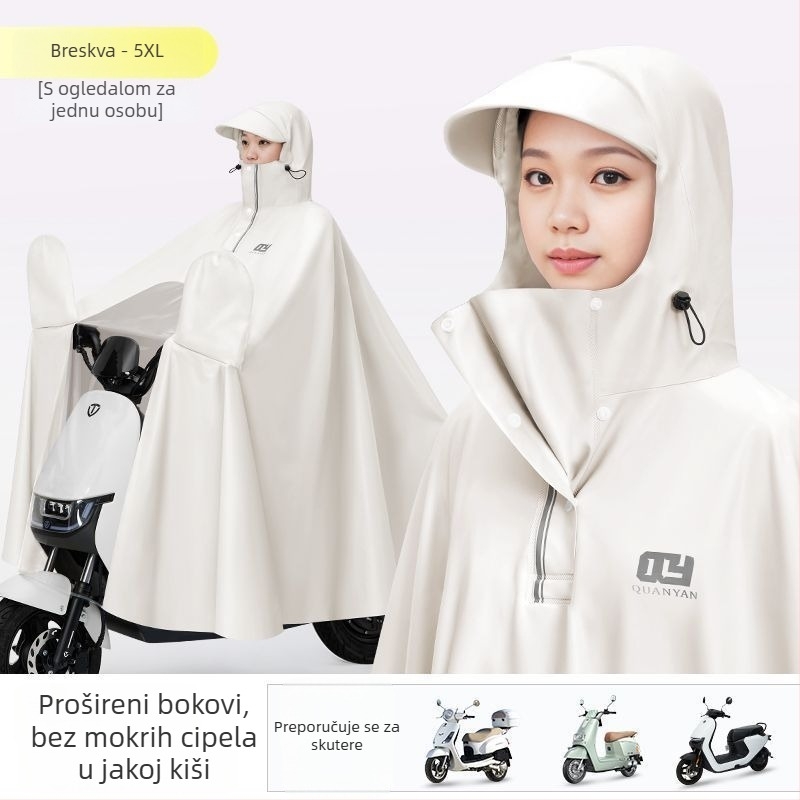 Ponoć za bicikl s punom pokrivenošću tijela, visokim ovratnikom, PVC materijalom i PU ljepilnim slojem