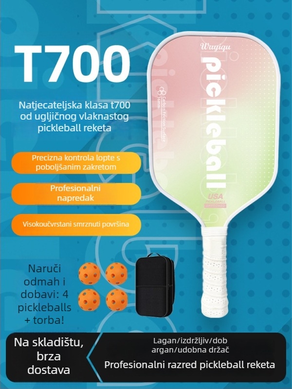 Reket pickleballa od karbonskih vlakana, kompletan set, Kaiyi, za odrasle i djecu, 220 g