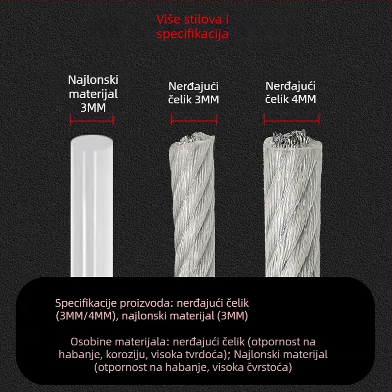 Najlon užad za šivanje košarkaške mreže – najlon užad za okvir košarke, pogodan za igre s loptom