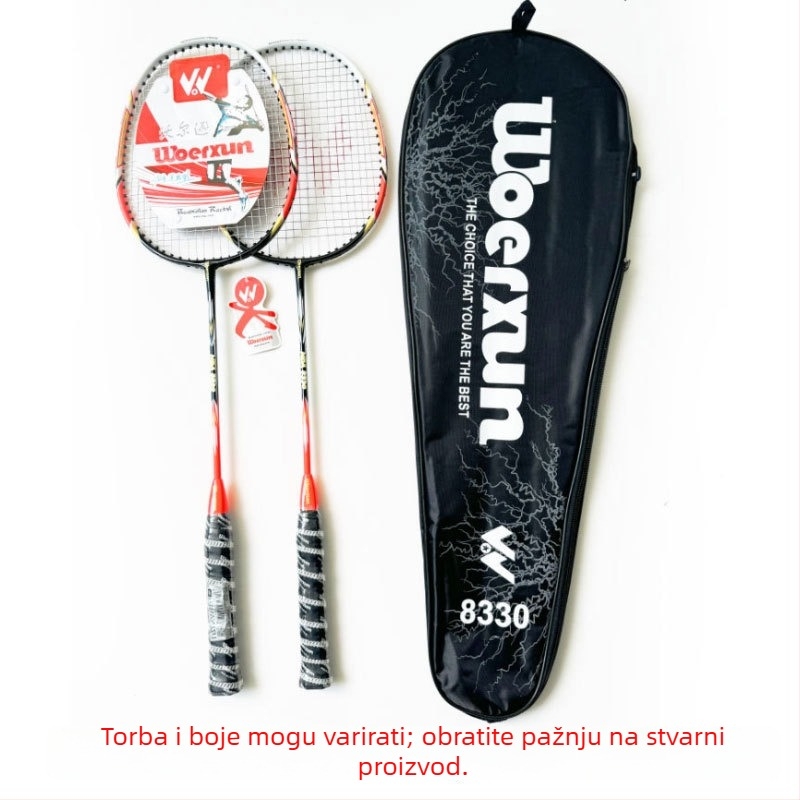 WAIWAI badminton raketa za amatere — aluminijski okvir, težina 95–100 g, horizontalni udar, drška G2