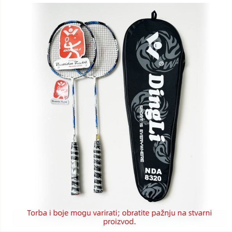 WAIWAI badminton raketa za amatere — aluminijski okvir, težina 95–100 g, horizontalni udar, drška G2