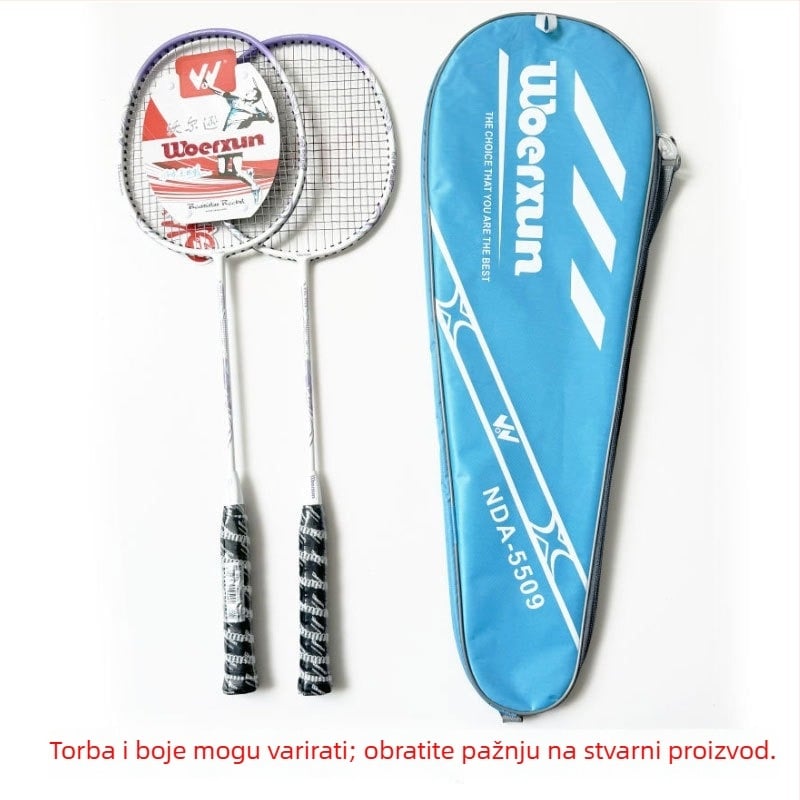 WAIWAI badminton raketa za amatere — aluminijski okvir, težina 95–100 g, horizontalni udar, drška G2
