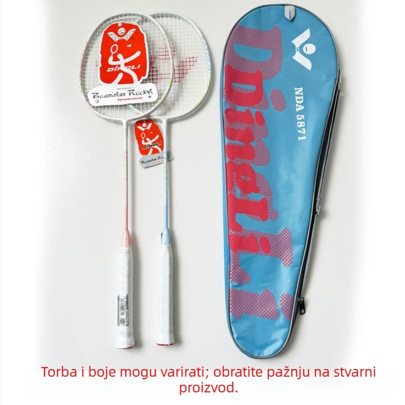 WAIWAI badminton raketa za amatere — aluminijski okvir, težina 95–100 g, horizontalni udar, drška G2
