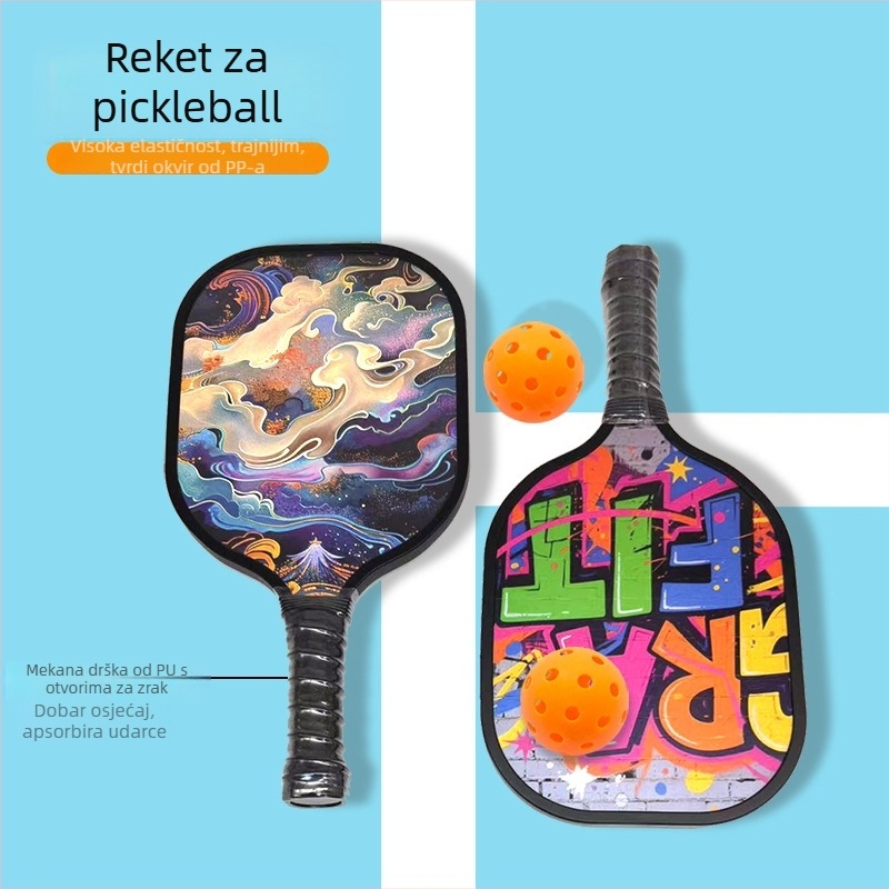 Drveni set reketa za pickleball Leap — topolovo drvo, 280 g