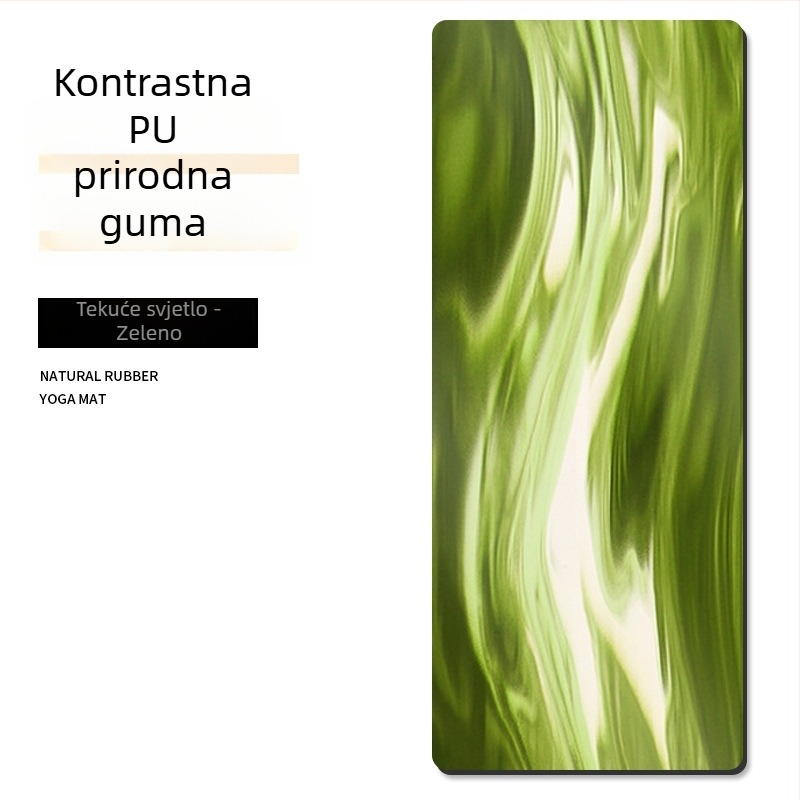 PU joga podloga, višebojna, 5 mm, 183 × 68 cm, protuklizna