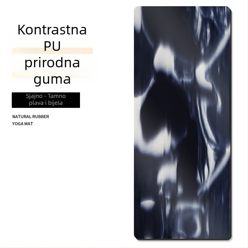 PU joga podloga, višebojna, 5 mm, 183 × 68 cm, protuklizna