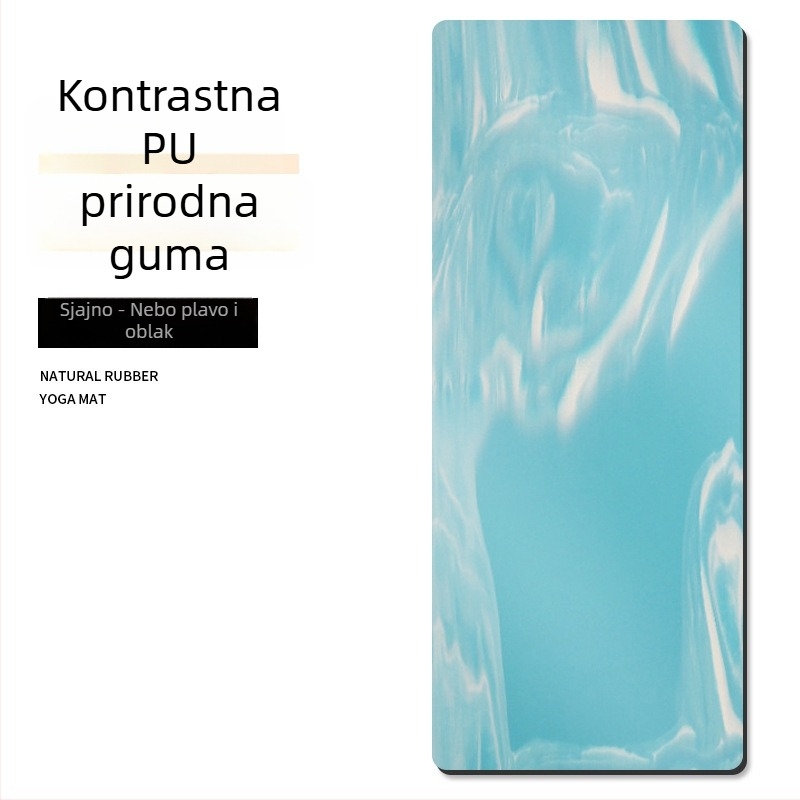 PU joga podloga, višebojna, 5 mm, 183 × 68 cm, protuklizna