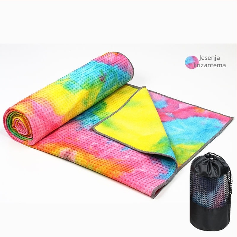 Joga ručnik na prostirci s debelim protuskliznim slojem, produženom površinom za upijanje znoja i uključena deka