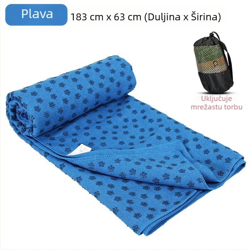 Joga ručnik na prostirci s debelim protuskliznim slojem, produženom površinom za upijanje znoja i uključena deka