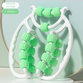 Roller za masažu nogu s prstenastim kotačićima — prenosni, masaža listova (3–4 kotača)