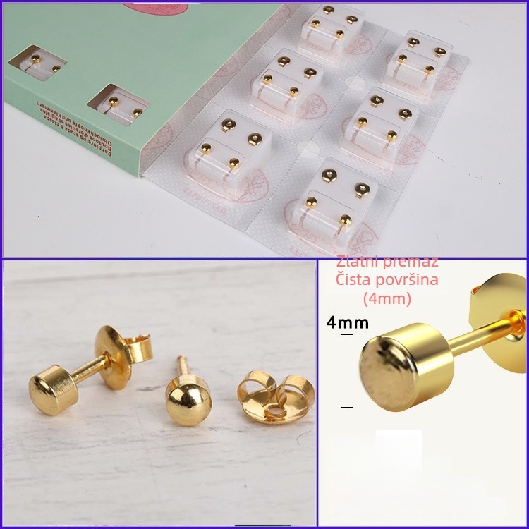 Pištolj za piercing uha – 316 inox, elektroplatiranje, unisex, jednostavan stil, krug, srce, pet zvjezdica