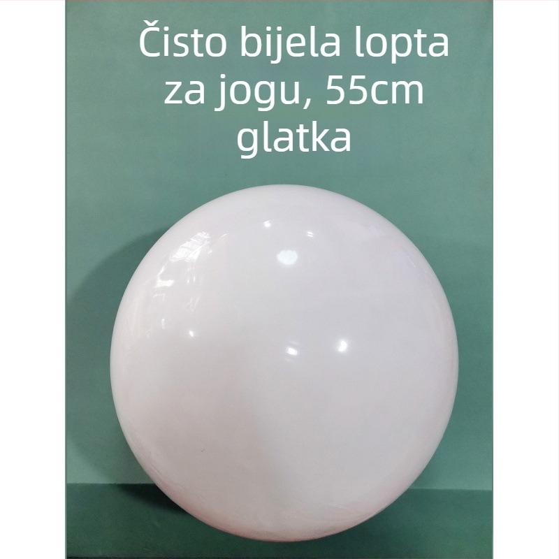 Bijela napuhiva joga lopta s matnom površinom, rekvizit za pozornicu snimanja