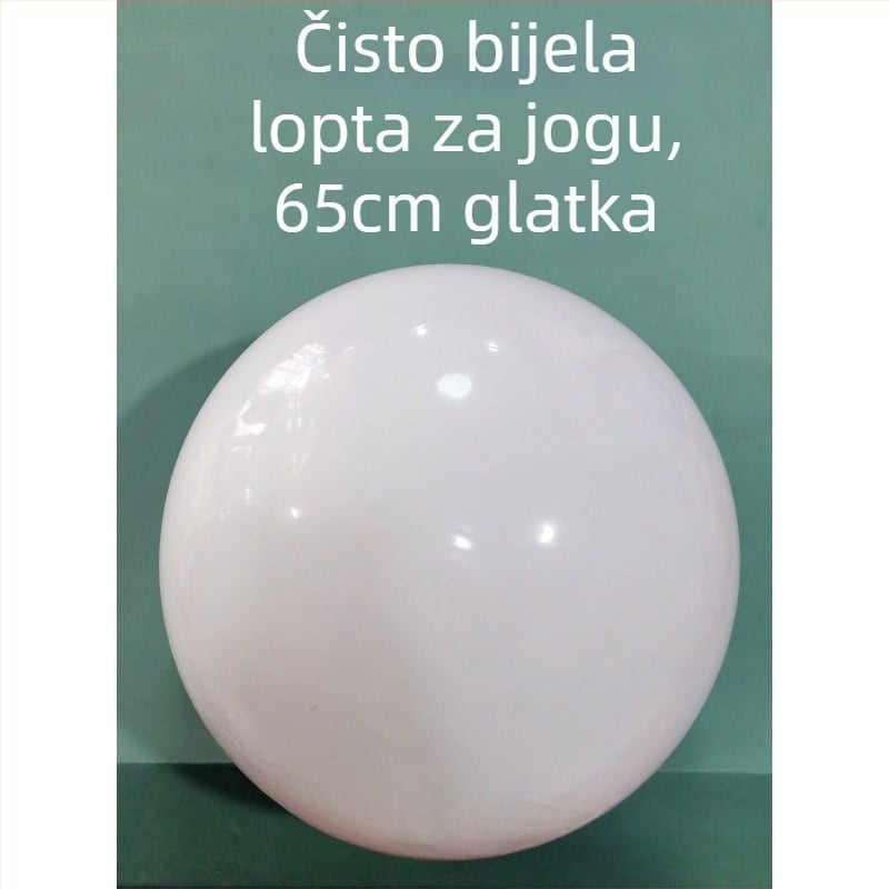 Bijela napuhiva joga lopta s matnom površinom, rekvizit za pozornicu snimanja