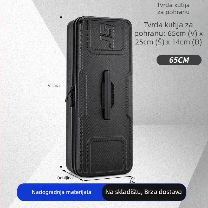 Čvrsta kutija za plovke i torba za štapove s uzorkom karbonskih vlakana — vodootporna futrola za opremu za morski ribolov