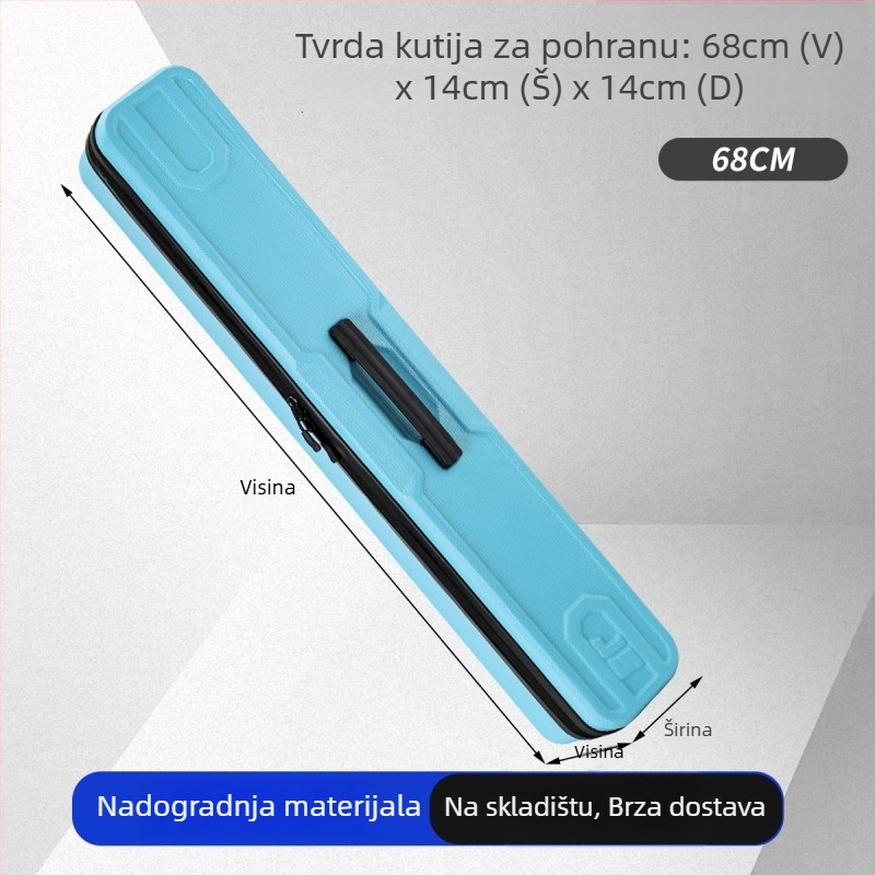 Čvrsta kutija za plovke i torba za štapove s uzorkom karbonskih vlakana — vodootporna futrola za opremu za morski ribolov