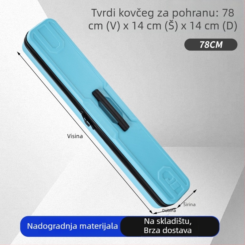 Čvrsta kutija za plovke i torba za štapove s uzorkom karbonskih vlakana — vodootporna futrola za opremu za morski ribolov