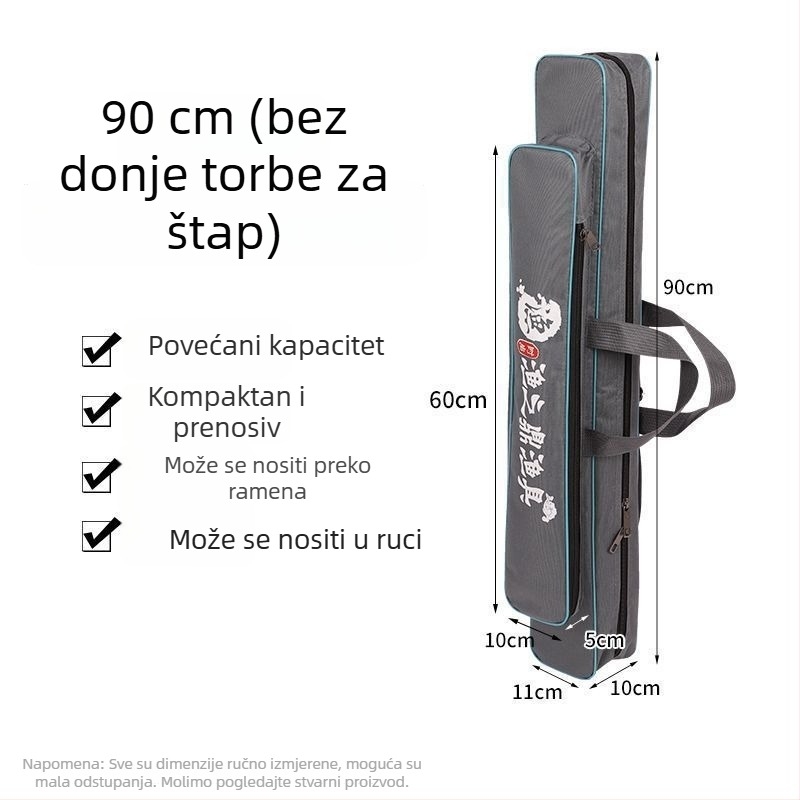Platnene torbe ribolovne opreme za štapove dužine 80–125 cm, torba za štapove, torba za ručne štapove i torba za pohranu