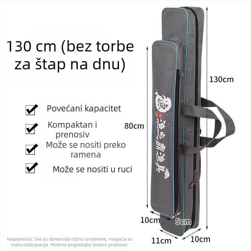 Platnene torbe ribolovne opreme za štapove dužine 80–125 cm, torba za štapove, torba za ručne štapove i torba za pohranu