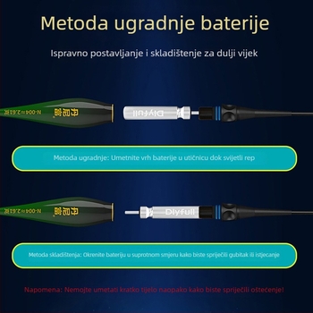 CR425 Sjajna baterija za ribolovni plovak, niklovano premazana — Power Source Danny Fu