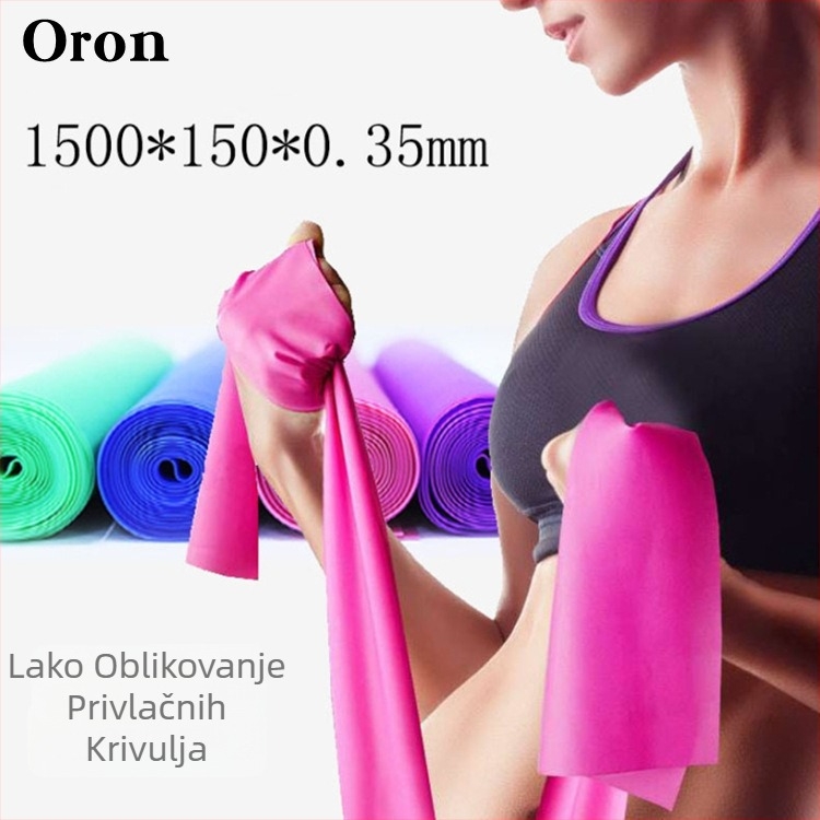 Oron TPE joga rastgnuti remen s debelim latex kabelom za bokove otpor – jednobojni fitness dodatak
