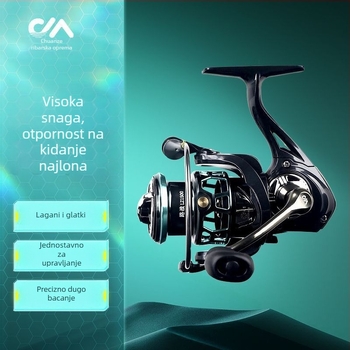 Kawasawa spinning kolut, potpuno metalno kućište, prednji kočioni sustav, dugačak domet bacanja