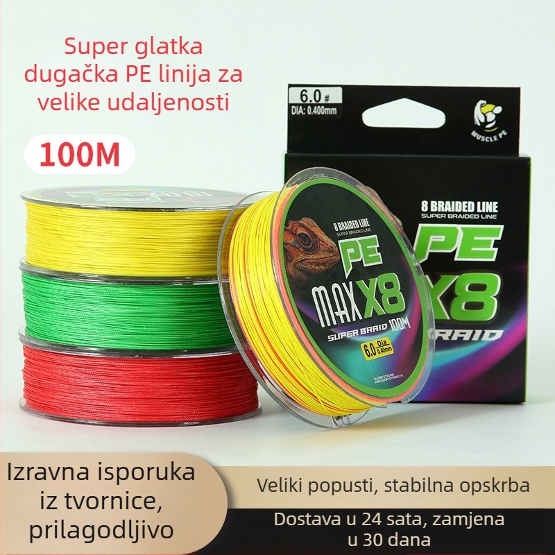 Kant PE 8-vlasična glavna ribarska najlona, 100 m