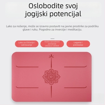 Joga podloga – prirodni kaučuk, 8 mm, linija asane