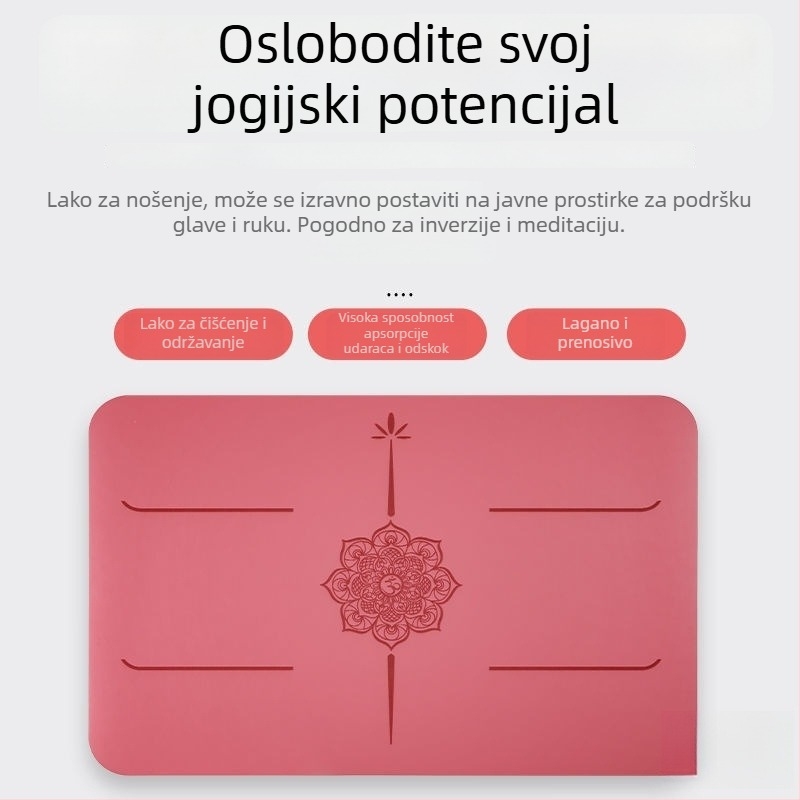 Joga podloga – prirodni kaučuk, 8 mm, linija asane