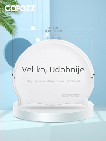 COPOZZ silikonska kapa za plivanje s otiskom za odrasle