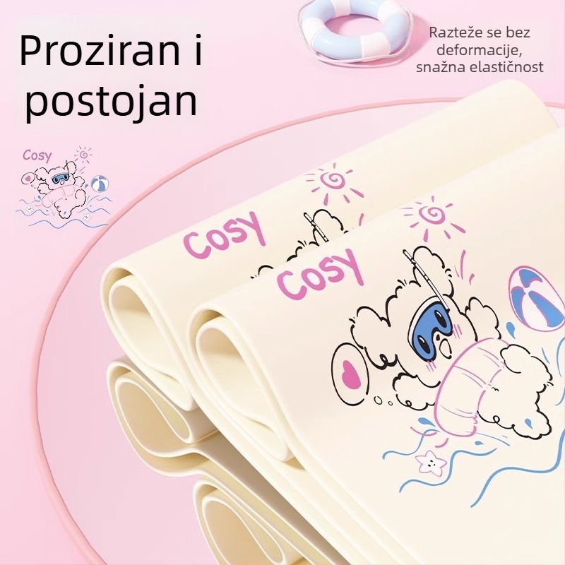 Silicijska kapa za plivanje s karikaturalnim uzorkom, za odrasle (Materijal: silikon, Uzorak: karikatura, Za odrasle, Za plivanje i vodene sportove)