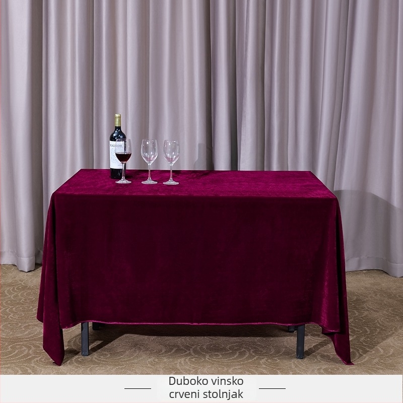 Presvlaka za stol od baršuna, pravokutna, za konferencije i izložbe u uredu, hotelski stil