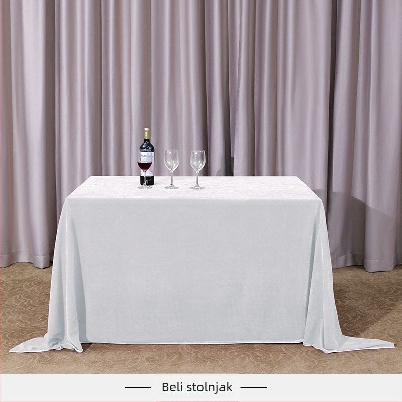 Presvlaka za stol od baršuna, pravokutna, za konferencije i izložbe u uredu, hotelski stil