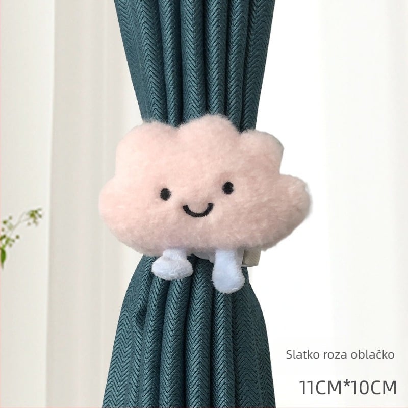 Slatke karikature kaiševa za zavjese za dječju sobu – bez bušenja, jednostavna dekoracija