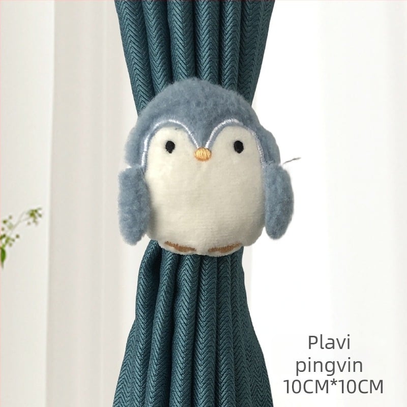 Slatke karikature kaiševa za zavjese za dječju sobu – bez bušenja, jednostavna dekoracija