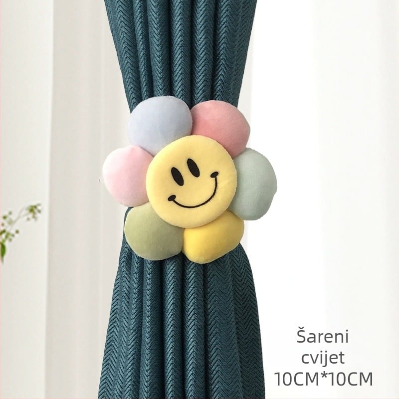 Slatke karikature kaiševa za zavjese za dječju sobu – bez bušenja, jednostavna dekoracija