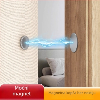 Magnetsko zatvaranje zavjese sa bočnim učvršćivanjem – nehrđajući čelik, moderni minimalistički stil, odvojivo, bez bušenja